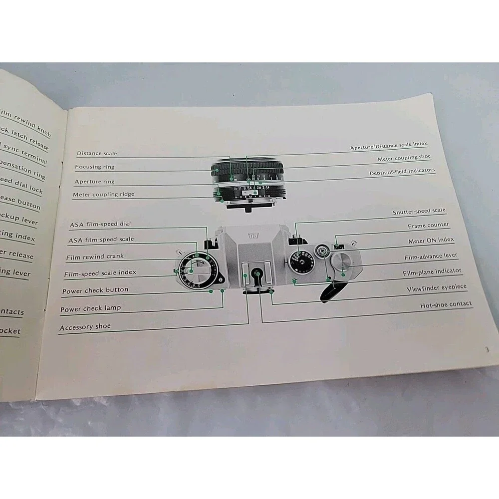 Vintage Nikon EL2 Instruction Manual 1977 Nippon Kogaku 35mm Film Camera Booklet